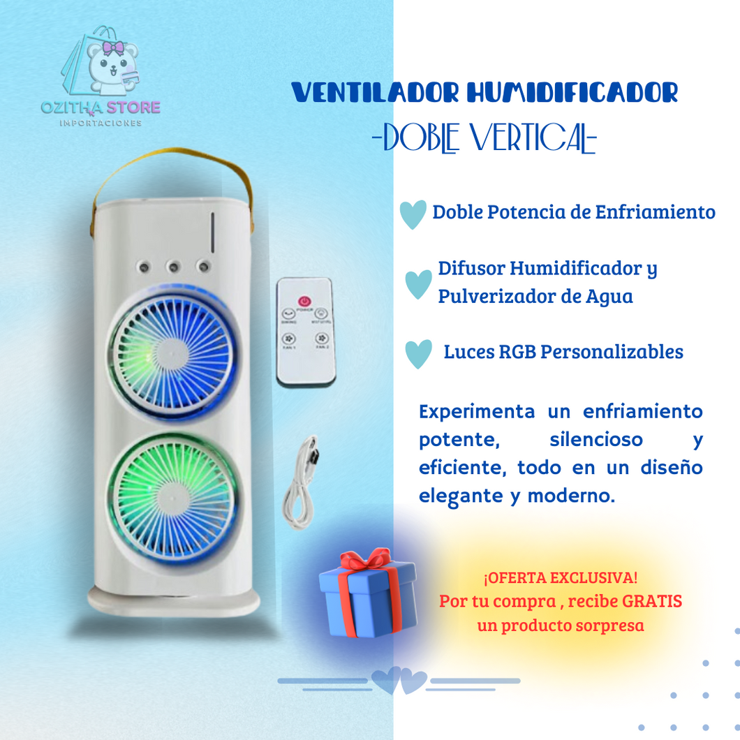 VENTILADOR HUMIDIFICADOR ™ - FRESCURA SIN LÍMITES