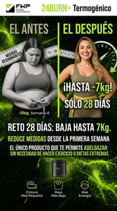 QUEMADOR DE GRASA – 24BURN™ Apoya tu metabolismo y acelera tus resultados 💪